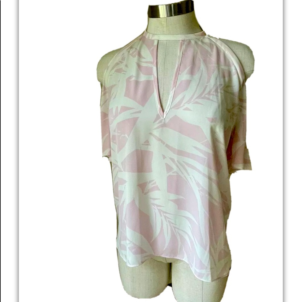 Amanda Uprichard ladies draped shoulder blouse- size small